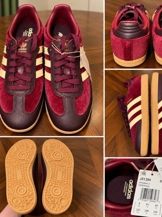 adidas Originals Shoes - Adidas Samba OG Burgundy Velvet Sneakers Women’s Size 8 NWT